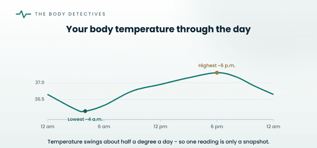 body temperature circadian rhythm chart