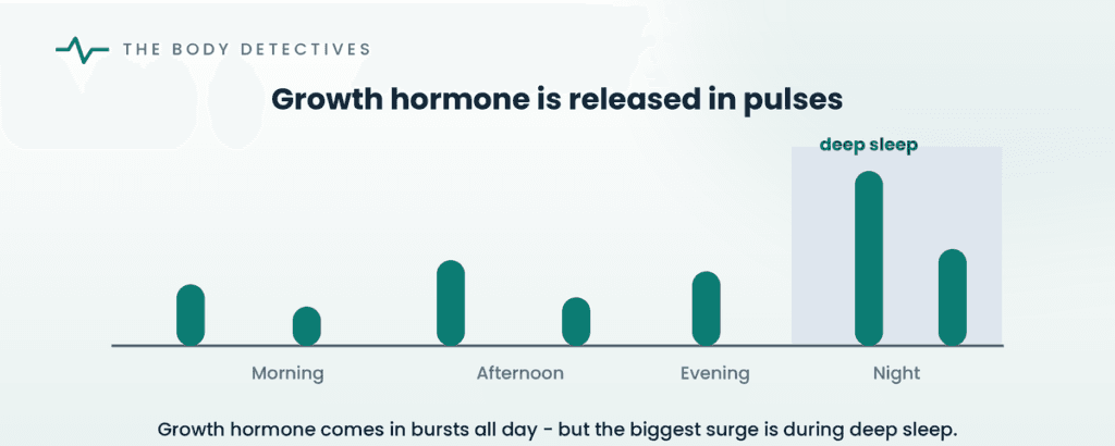 growth hormone pulses deep sleep diagram