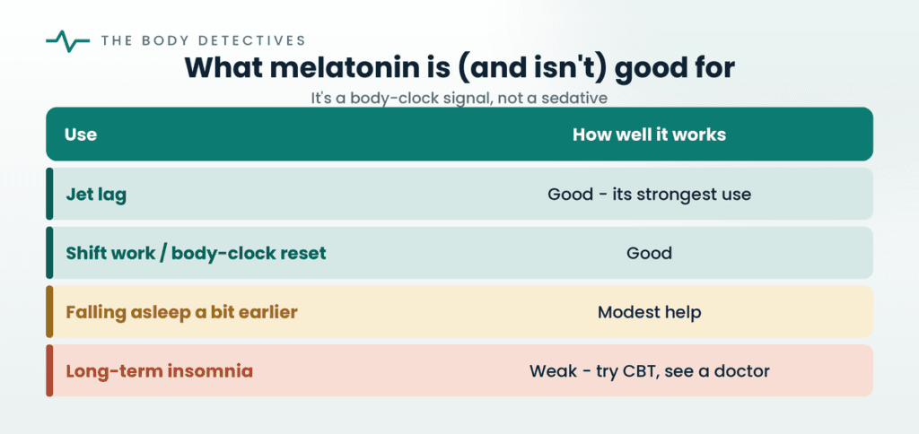 what melatonin is good for chart
 
