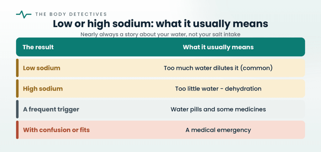 low or high sodium causes chart
