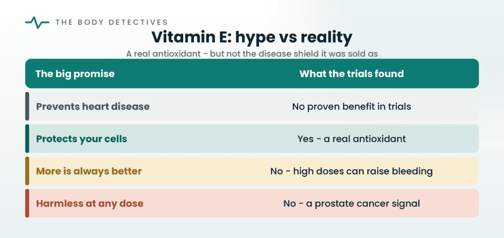 vitamin E hype vs reality chart
